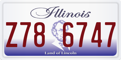 IL license plate Z786747
