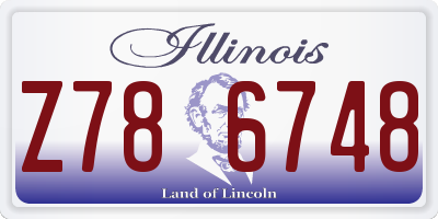 IL license plate Z786748