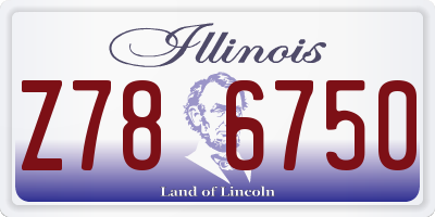 IL license plate Z786750