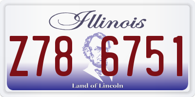 IL license plate Z786751