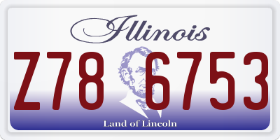 IL license plate Z786753