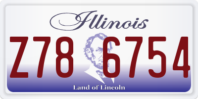 IL license plate Z786754