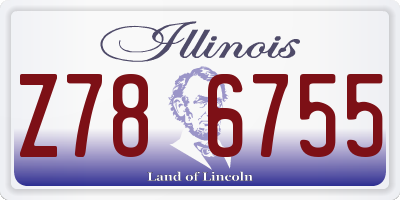 IL license plate Z786755