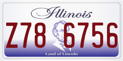IL license plate Z786756