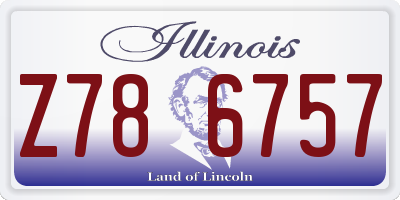 IL license plate Z786757