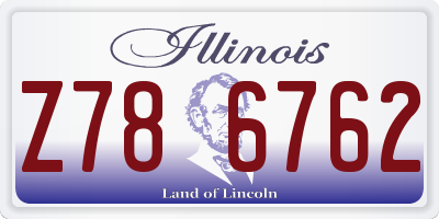 IL license plate Z786762