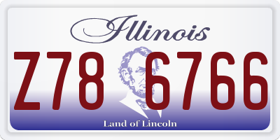 IL license plate Z786766