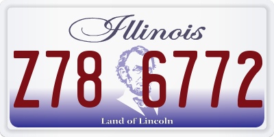 IL license plate Z786772