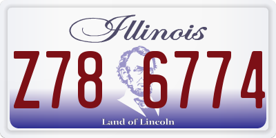 IL license plate Z786774