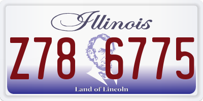 IL license plate Z786775