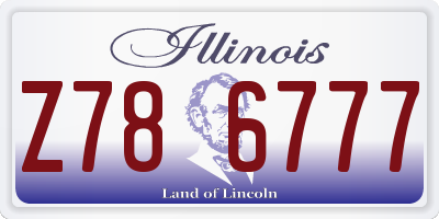 IL license plate Z786777
