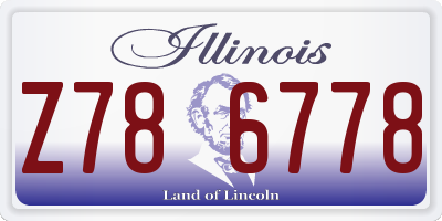IL license plate Z786778