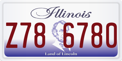 IL license plate Z786780