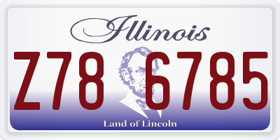 IL license plate Z786785