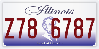 IL license plate Z786787