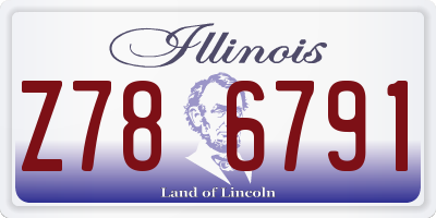 IL license plate Z786791