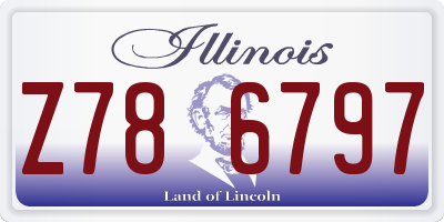 IL license plate Z786797