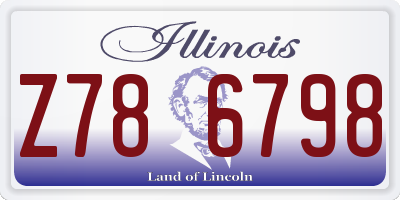 IL license plate Z786798