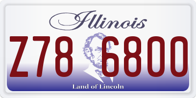 IL license plate Z786800