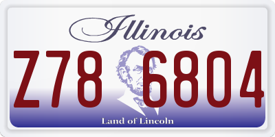 IL license plate Z786804