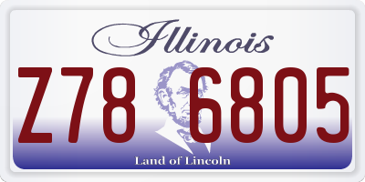 IL license plate Z786805