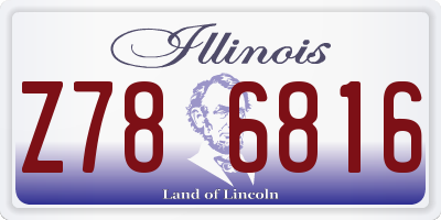 IL license plate Z786816