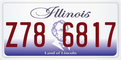 IL license plate Z786817