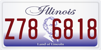 IL license plate Z786818