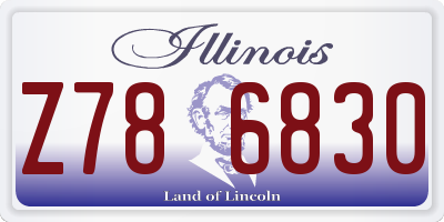 IL license plate Z786830