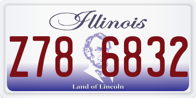IL license plate Z786832