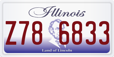 IL license plate Z786833