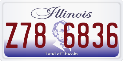IL license plate Z786836