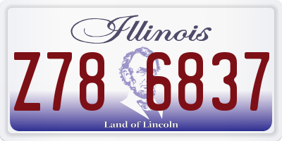 IL license plate Z786837