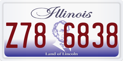 IL license plate Z786838