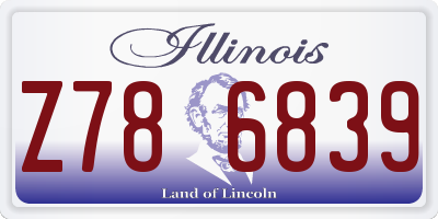IL license plate Z786839