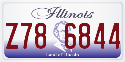 IL license plate Z786844