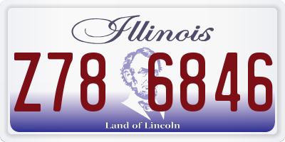 IL license plate Z786846