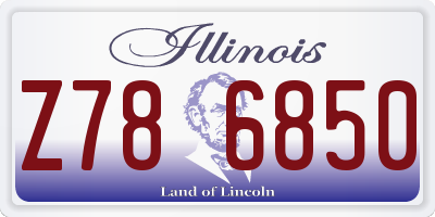 IL license plate Z786850