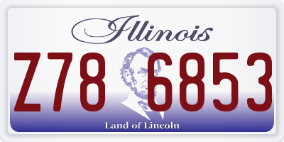 IL license plate Z786853