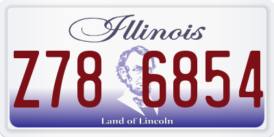 IL license plate Z786854