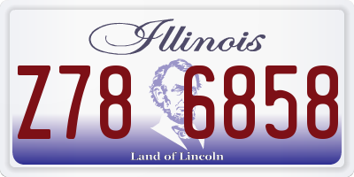 IL license plate Z786858