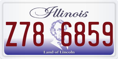 IL license plate Z786859