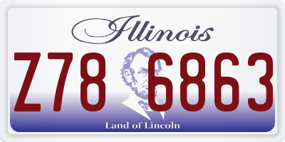 IL license plate Z786863