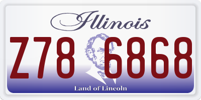 IL license plate Z786868