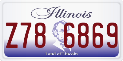 IL license plate Z786869