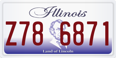 IL license plate Z786871