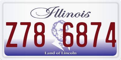 IL license plate Z786874