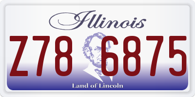 IL license plate Z786875