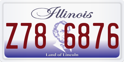 IL license plate Z786876