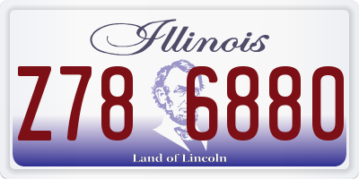 IL license plate Z786880